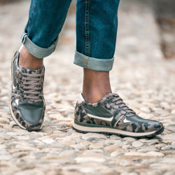 Scarpe sportive uomo 833 caffè camouflage