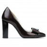 Scarpe eleganti donna 1262 vernice bordeaux satinato+vernice nera