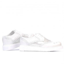 Scarpe casual donna 663-2 bianco perlato combinato