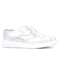 Scarpe casual donna 663-2 bianco perlato combinato