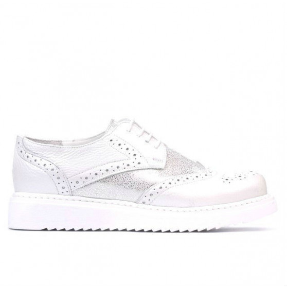 Scarpe casual donna 663-2 bianco perlato combinato