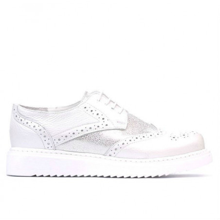 Scarpe casual donna 663-2 bianco perlato combinato