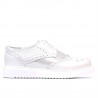 Scarpe casual donna 663-2 bianco perlato combinato