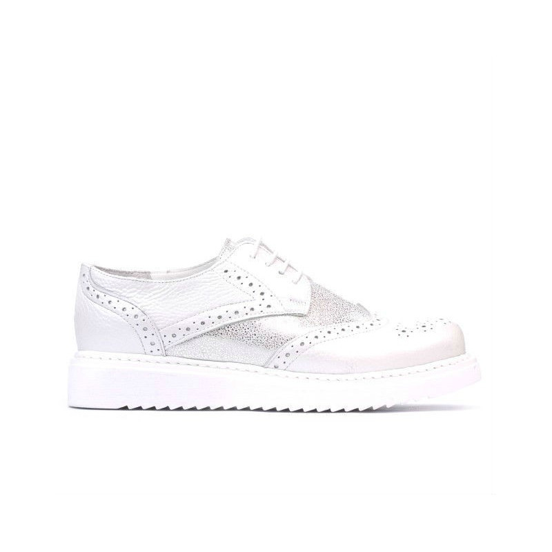 Scarpe casual donna 663-2 bianco perlato combinato