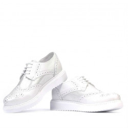 Scarpe casual donna 663-2 bianco perlato combinato