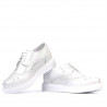 Scarpe casual donna 663-2 bianco perlato combinato
