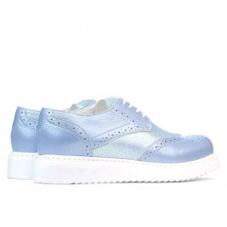 Scarpe casual donna 663-2 blu perla combinato
