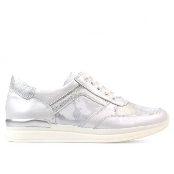 Sneakers donna 694 bianco madreperla combinato