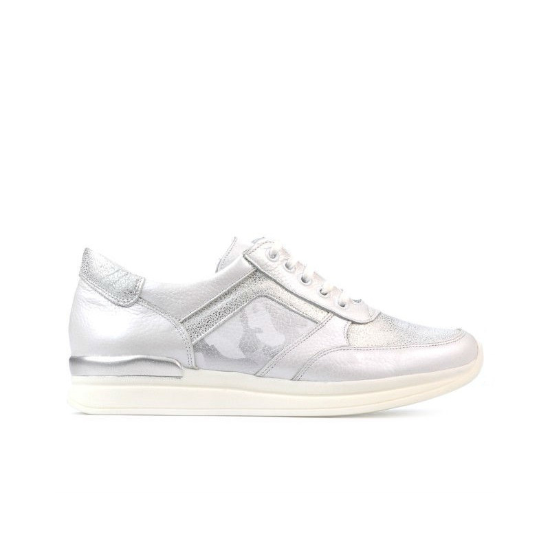Sneakers donna 694 bianco madreperla combinato