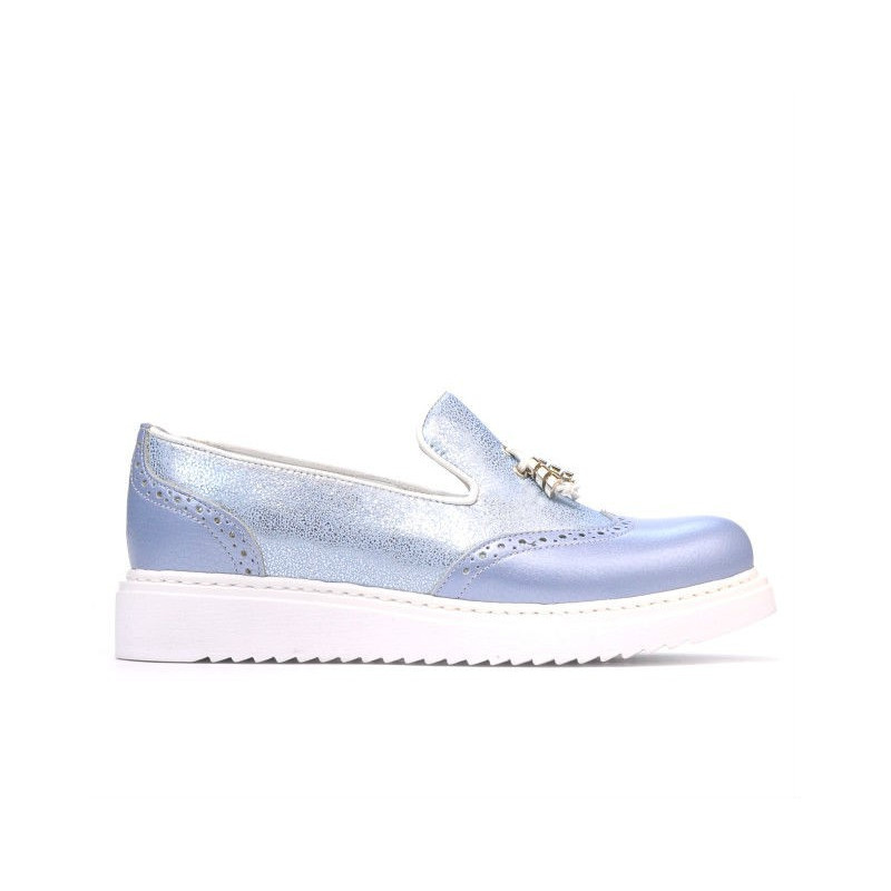 Scarpe casual donna 659-1 blu perlato combinato