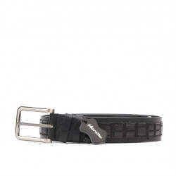 Cintura uomo 18b nero+croco nero