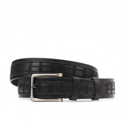 Cintura uomo 18b nero+croco nero