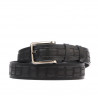 Cintura uomo 18b nero+croco nero