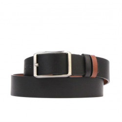 Cintura uomo 09b bicolore nero+marrone chiaro