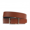 Cintura uomo 09b bicolore nero+marrone chiaro