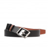 Cintura uomo 09b bicolore nero+marrone chiaro