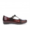 Scarpe per bambini piccoli 62c vernice bordeaux+nero