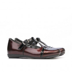 Scarpe per bambini piccoli 62c vernice bordeaux+nero