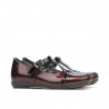 Scarpe per bambini piccoli 62c vernice bordeaux+nero