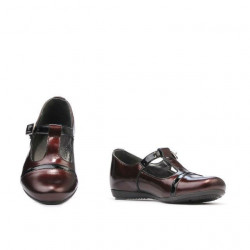 Scarpe per bambini piccoli 62c vernice bordeaux+nero