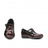 Scarpe per bambini piccoli 62c vernice bordeaux+nero