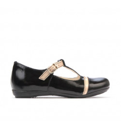 Scarpe per bambini piccoli 62c vernice nera+beige