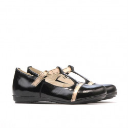 Scarpe per bambini piccoli 62c vernice nera+beige