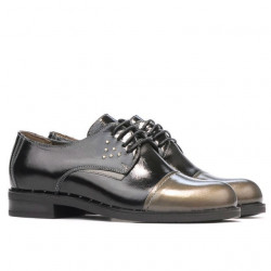 Scarpe casual donna 696 vernice nera combinata