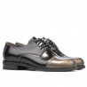 Scarpe casual donna 696 vernice nera combinata