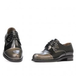 Scarpe casual donna 696 vernice nera combinata