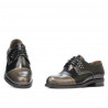 Scarpe casual donna 696 vernice nera combinata
