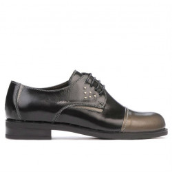 Scarpe casual donna 696 vernice nera combinata