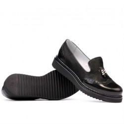 Scarpe casual donna 659 vernice nera combinata