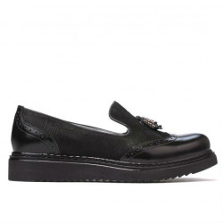 Scarpe casual donna 659 vernice nera combinata