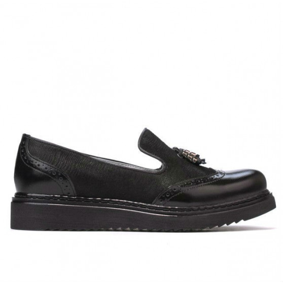 Scarpe casual donna 659 vernice nera combinata