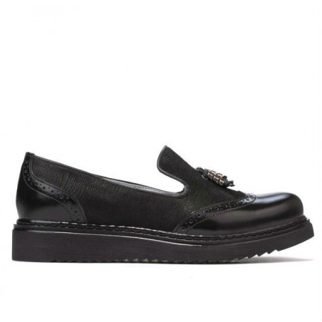 Scarpe casual donna 659 vernice nera combinata