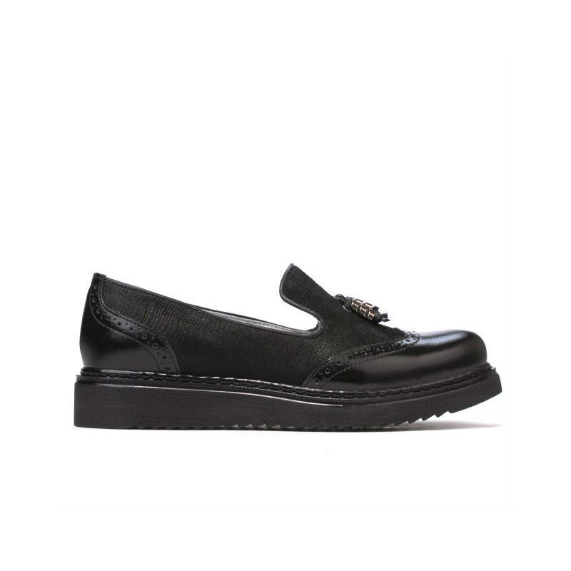 Scarpe casual donna 659 vernice nera combinata