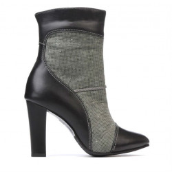 Stivaletti donna 1146 nero+grigio perlato
