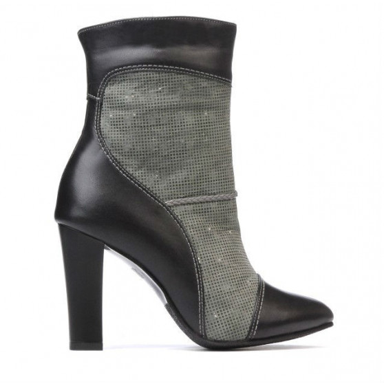 Stivaletti donna 1146 nero+grigio perlato