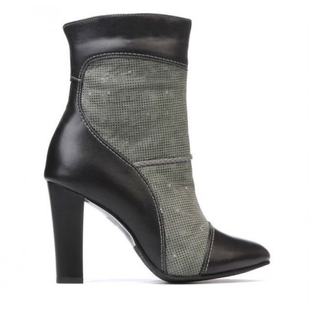 Stivaletti donna 1146 nero+grigio perlato