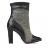 Stivaletti donna 1146 nero+grigio perlato