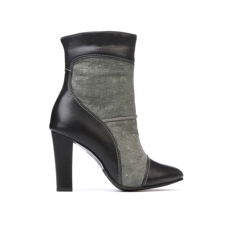 Stivaletti donna 1146 nero+grigio perlato