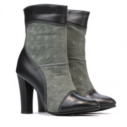 Stivaletti donna 1146 nero+grigio perlato