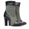 Stivaletti donna 1146 nero+grigio perlato