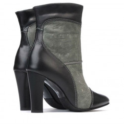 Stivaletti donna 1146 nero+grigio perlato
