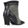 Stivaletti donna 1146 nero+grigio perlato