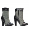 Stivaletti donna 1146 nero+grigio perlato