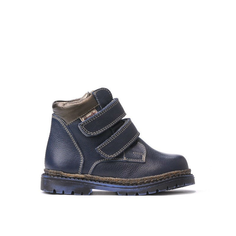 Stivaletti bambini piccoli 37-1c indaco+rame