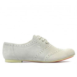 Scarpe casual da donna 186 velour grigio chiaro
