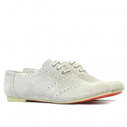 Scarpe casual da donna 186 velour grigio chiaro